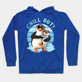 Chill Out Penguins Mom and Baby Hoodie